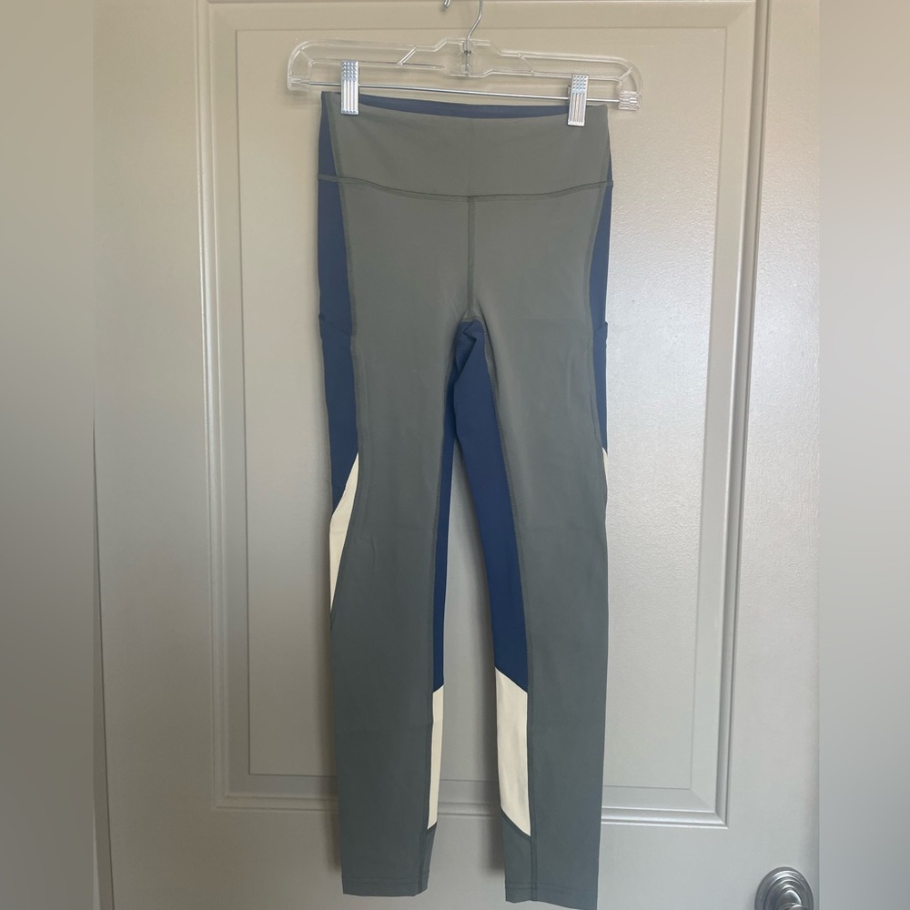 Outdoor Voices Navy and Olive Leggings